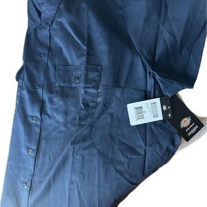 Dickies Blue Casual Button Down Shirt